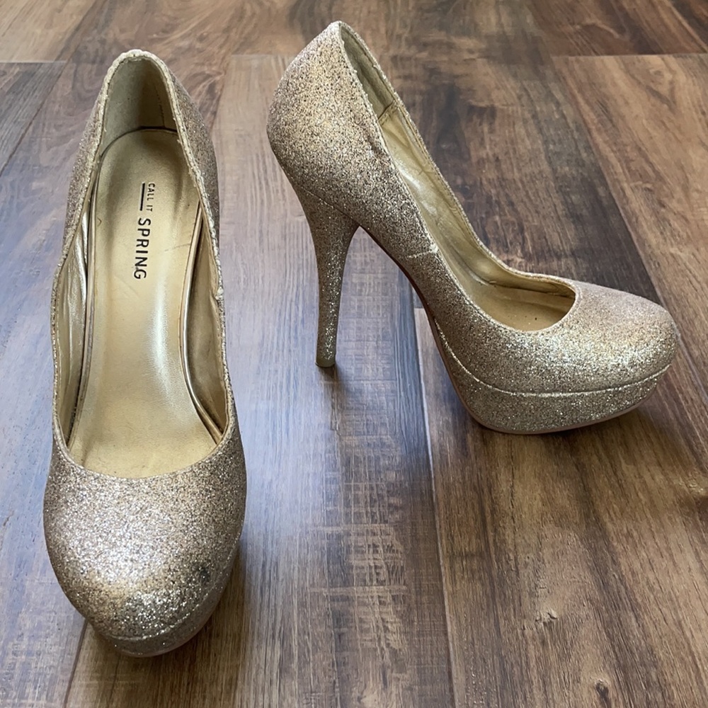 Champagne Sparkly Heels